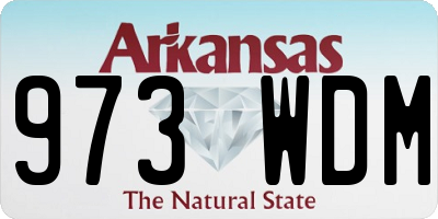 AR license plate 973WDM