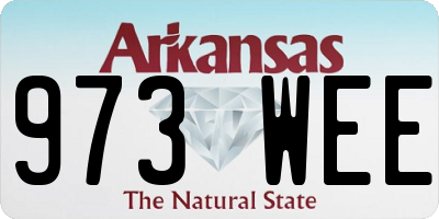AR license plate 973WEE