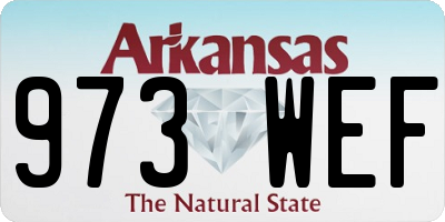 AR license plate 973WEF