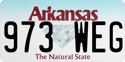 AR license plate 973WEG