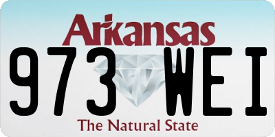AR license plate 973WEI