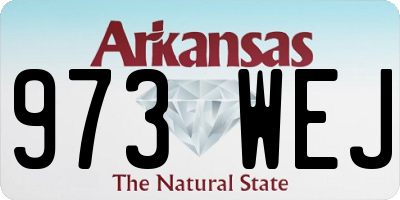 AR license plate 973WEJ