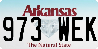 AR license plate 973WEK