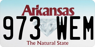 AR license plate 973WEM