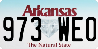 AR license plate 973WEO