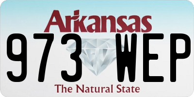AR license plate 973WEP