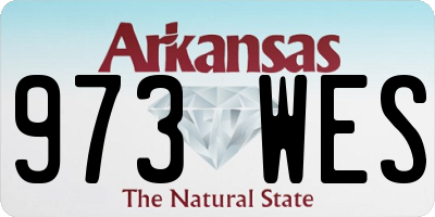 AR license plate 973WES