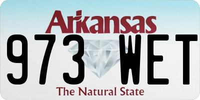 AR license plate 973WET
