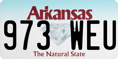 AR license plate 973WEU