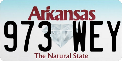 AR license plate 973WEY
