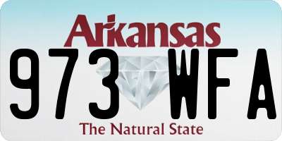 AR license plate 973WFA