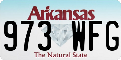 AR license plate 973WFG
