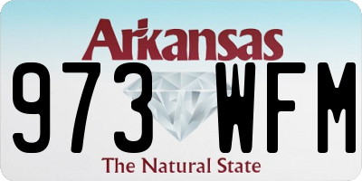 AR license plate 973WFM