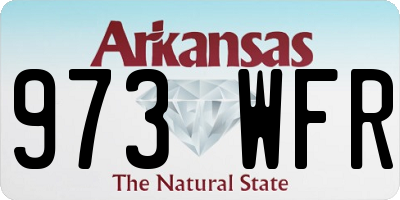 AR license plate 973WFR