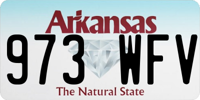 AR license plate 973WFV
