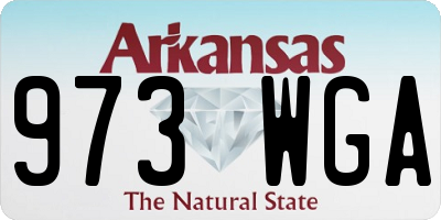 AR license plate 973WGA