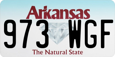 AR license plate 973WGF