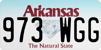 AR license plate 973WGG