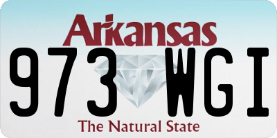 AR license plate 973WGI