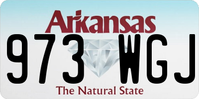 AR license plate 973WGJ