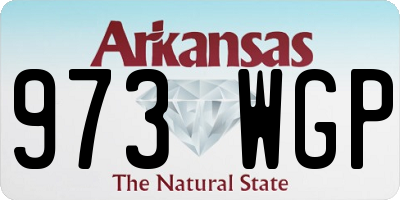AR license plate 973WGP