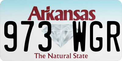 AR license plate 973WGR
