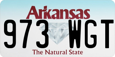 AR license plate 973WGT