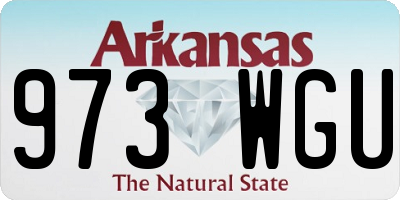 AR license plate 973WGU