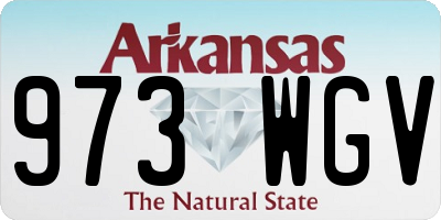 AR license plate 973WGV