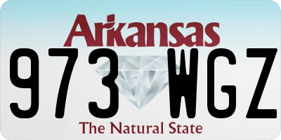 AR license plate 973WGZ