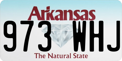 AR license plate 973WHJ