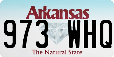 AR license plate 973WHQ