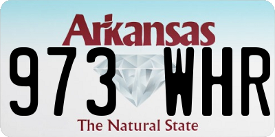 AR license plate 973WHR