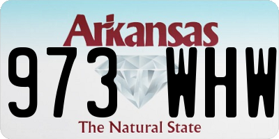 AR license plate 973WHW