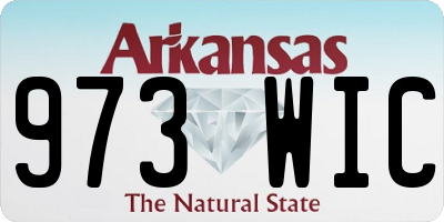 AR license plate 973WIC