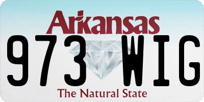AR license plate 973WIG