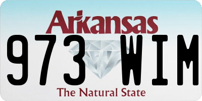AR license plate 973WIM