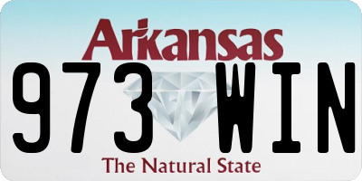 AR license plate 973WIN