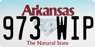 AR license plate 973WIP