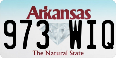 AR license plate 973WIQ