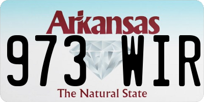 AR license plate 973WIR