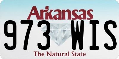 AR license plate 973WIS
