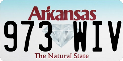 AR license plate 973WIV