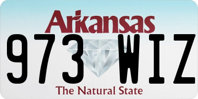 AR license plate 973WIZ