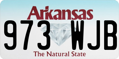 AR license plate 973WJB