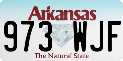 AR license plate 973WJF