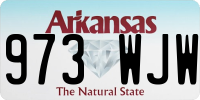 AR license plate 973WJW