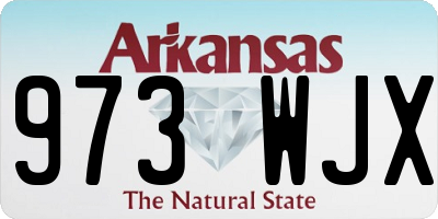 AR license plate 973WJX