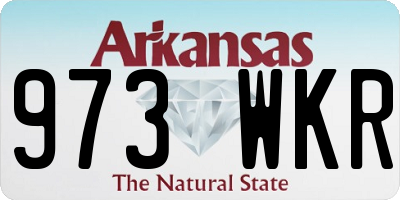 AR license plate 973WKR