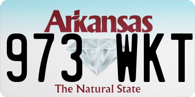 AR license plate 973WKT